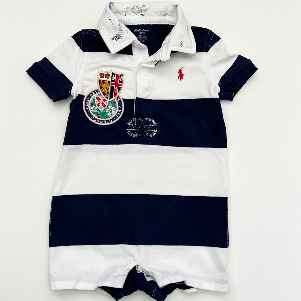 Baby Boy Striped Cotton Rugby Shortall